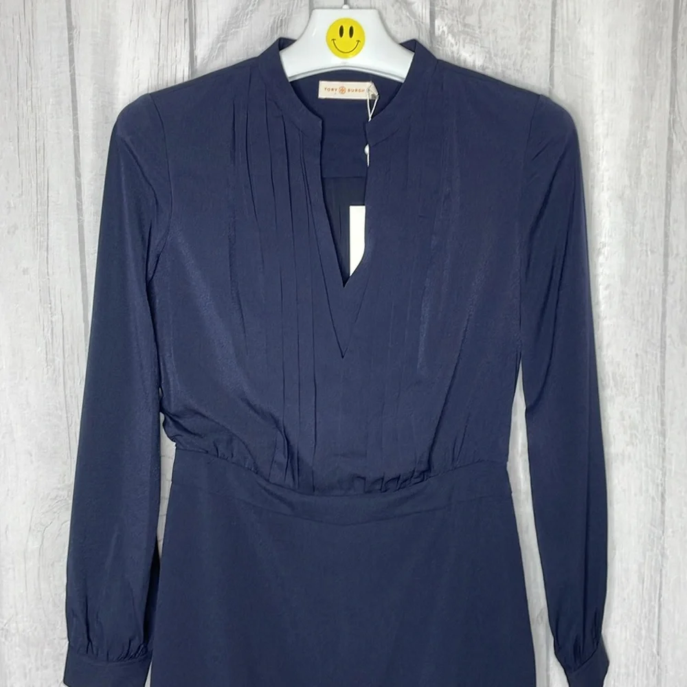 Tory Burch midi Navy blue dress. NWT - Picture 2 of 9